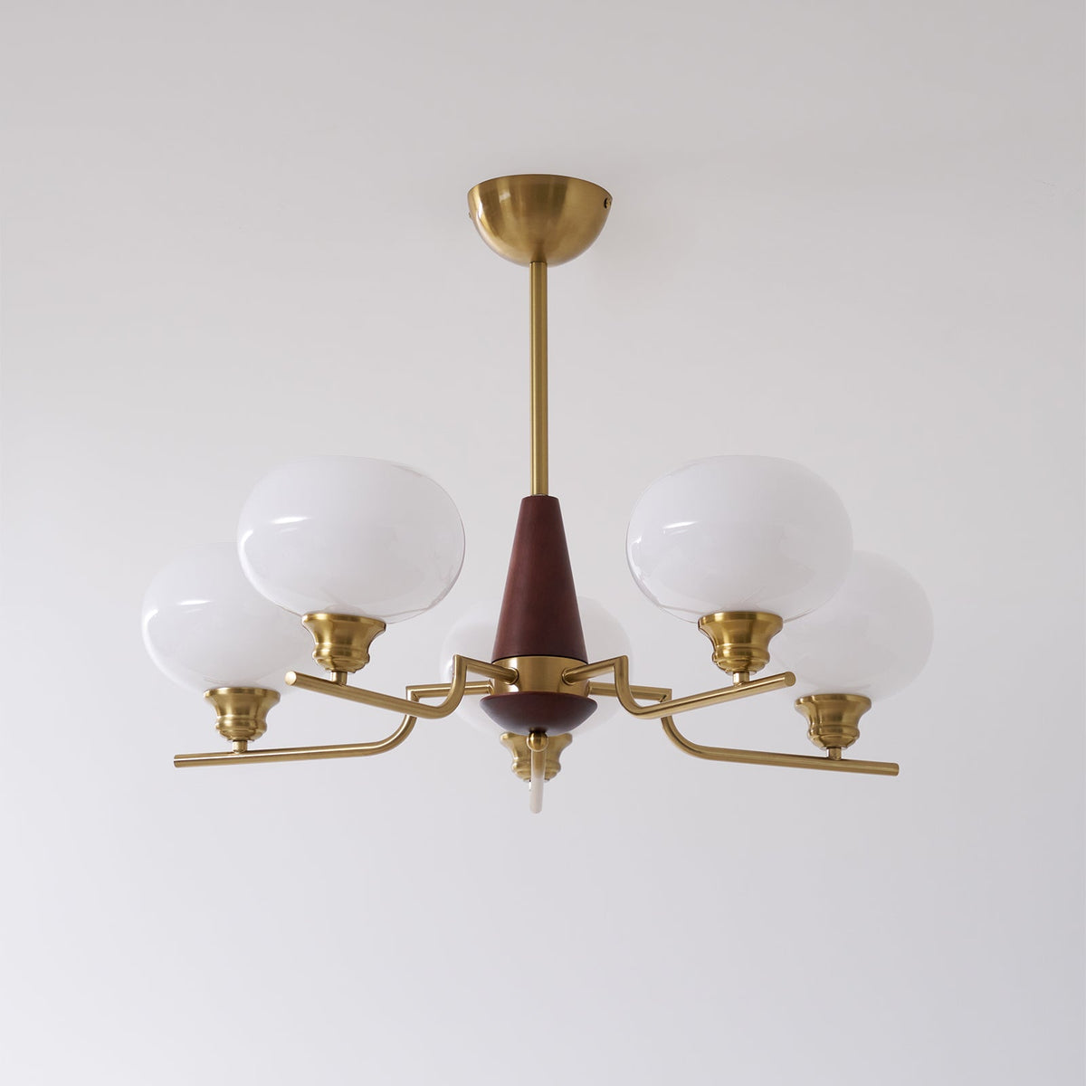 Celeste Sphere Walnut Chandelier
