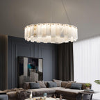 Celestial Alabaster Round Chandelier Chandelier