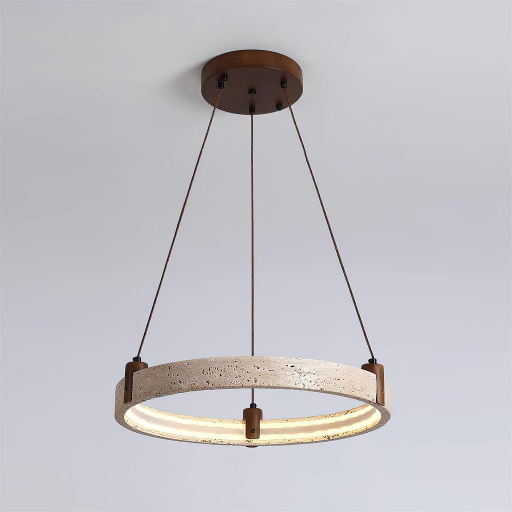 Celestial Orbit Travertine Chandelier