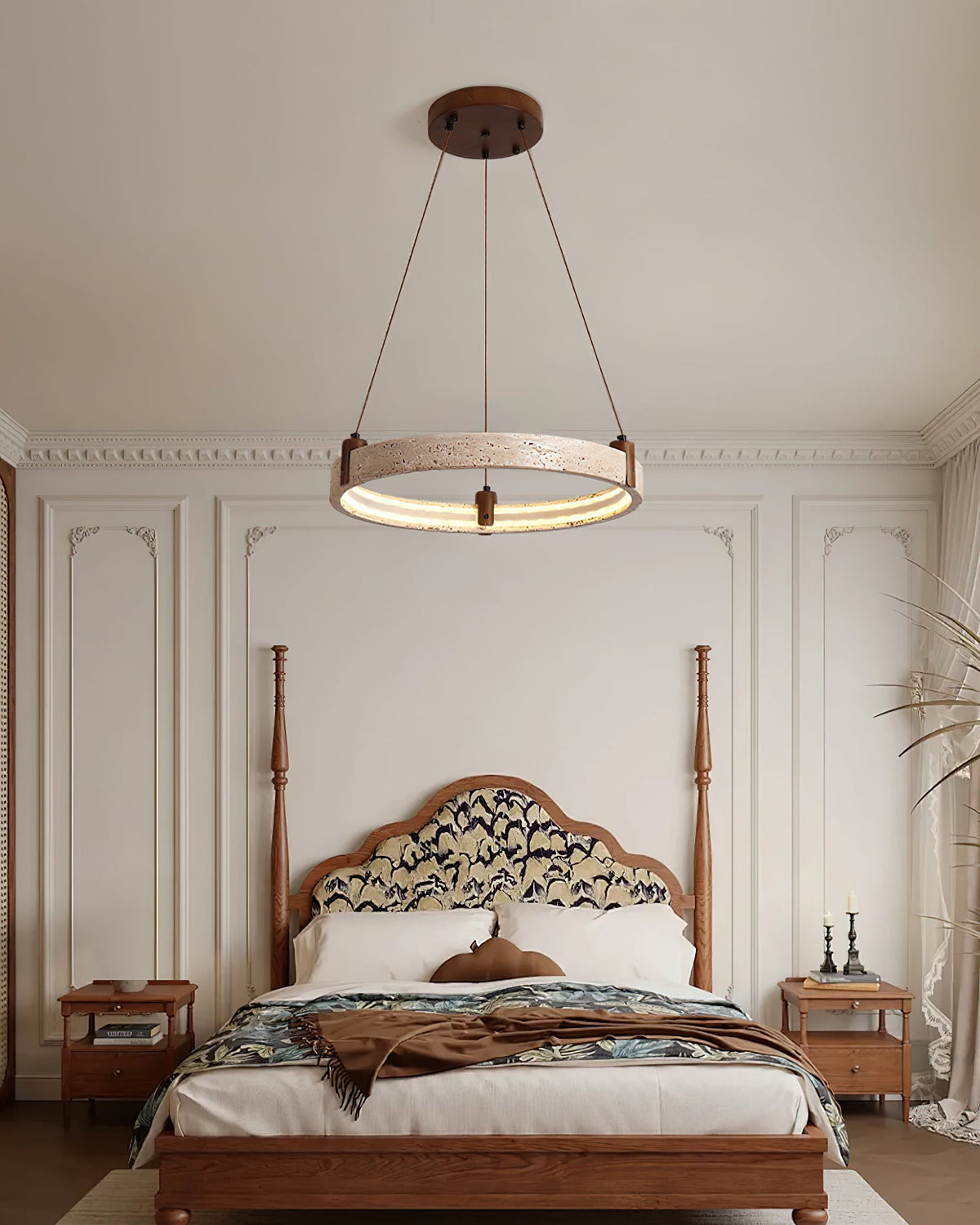 Celestial Orbit Travertine Chandelier