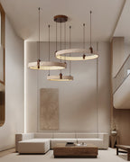 Celestial Orbit Travertine Chandelier