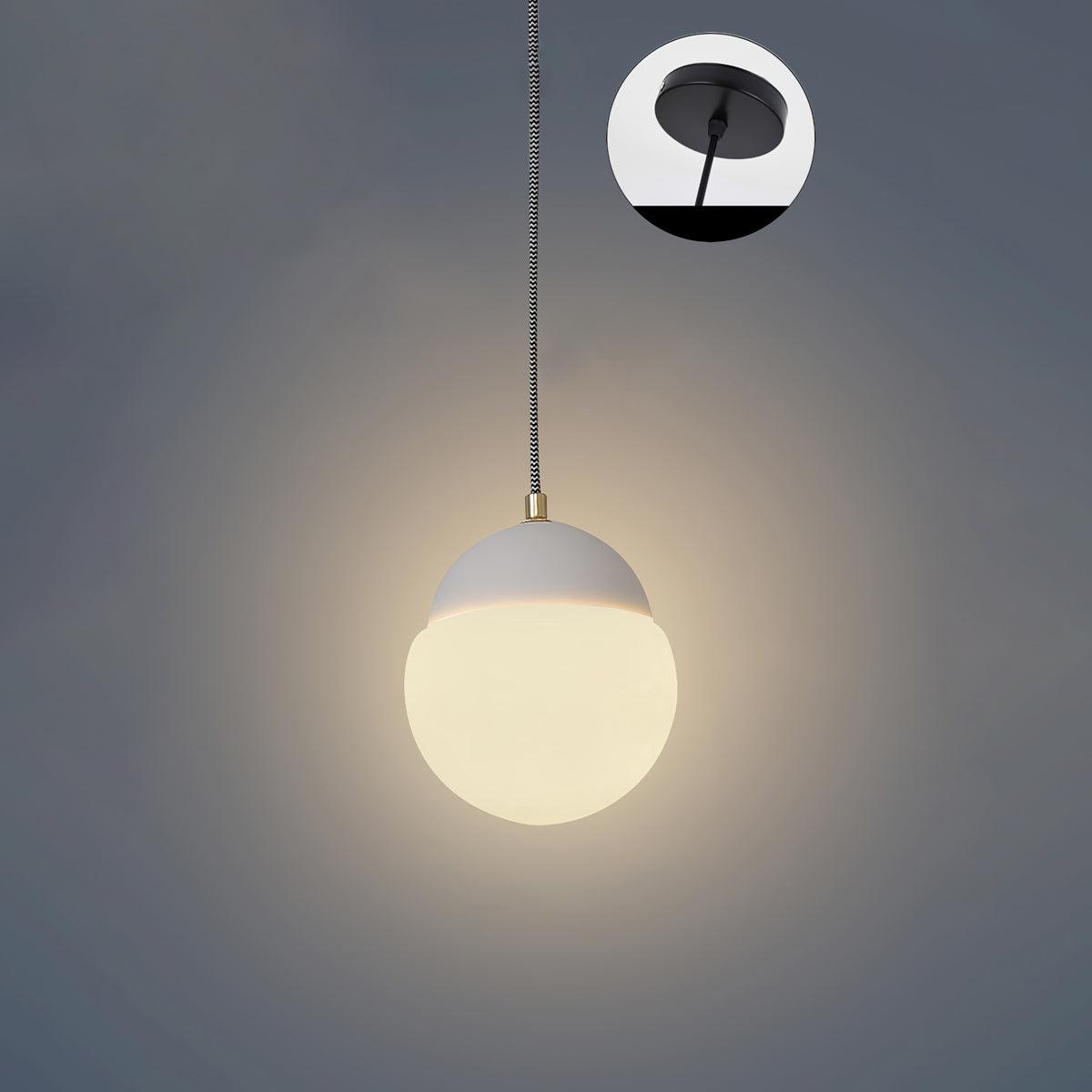 Cement Eclipse Pendant Lamp ∅ 5.5″ x H 6.1″ / Dia 14cm x H 15.5cm / Sand white Pendant light