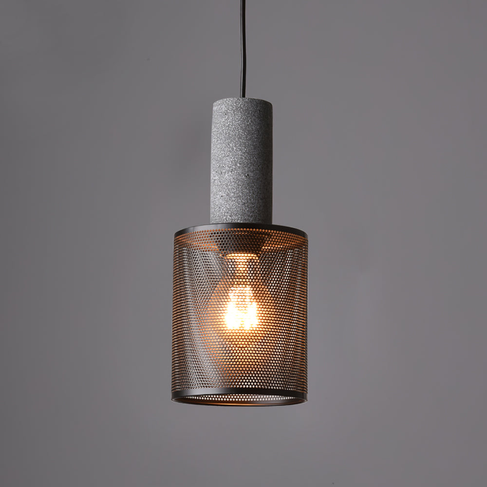 Cement Mesh Pendant Light Model C ? 4.7″ x H 10.2″ pendant Lamp