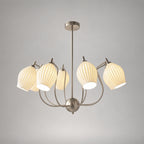 Ceramic Ribbed Chandelier