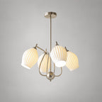 Ceramic Ribbed Chandelier