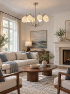 Ceramic Ribbed Chandelier