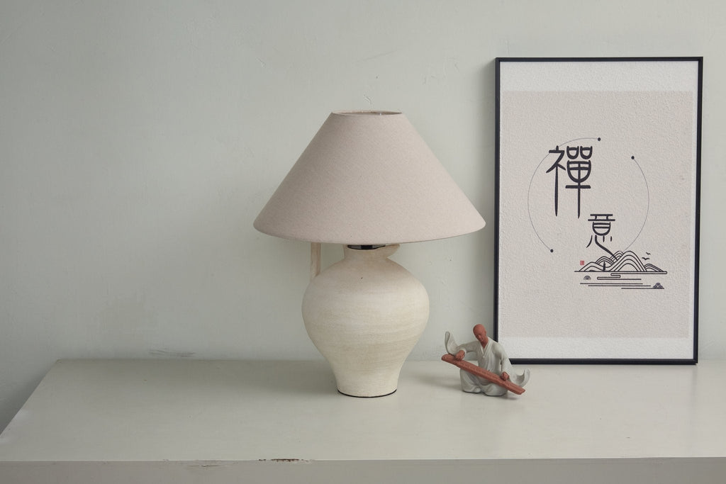 Ceramic Pitcher Shaped Table Lamp