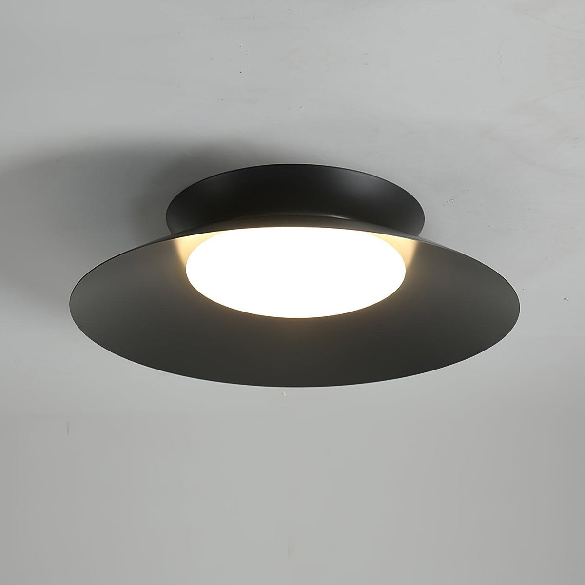 Cetra Ceiling Light ∅ 19.7″ x H 5.1″ / Dia 50cm x H 13cm / Black / Warm Light Ceiling lamp