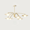 Champignon Chandelier 6 heads ∅ 43.3″ x H 10.8″ / Dia 110cm x H 27.5cm / Gold & White Chandelier