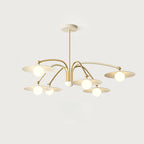 Champignon Chandelier 6 heads ∅ 43.3″ x H 10.8″ / Dia 110cm x H 27.5cm / Gold & White Chandelier