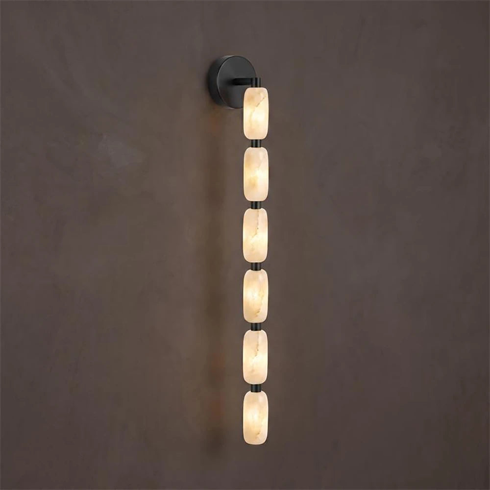 Chaplet Beaded Alabaster Wall Sconce
