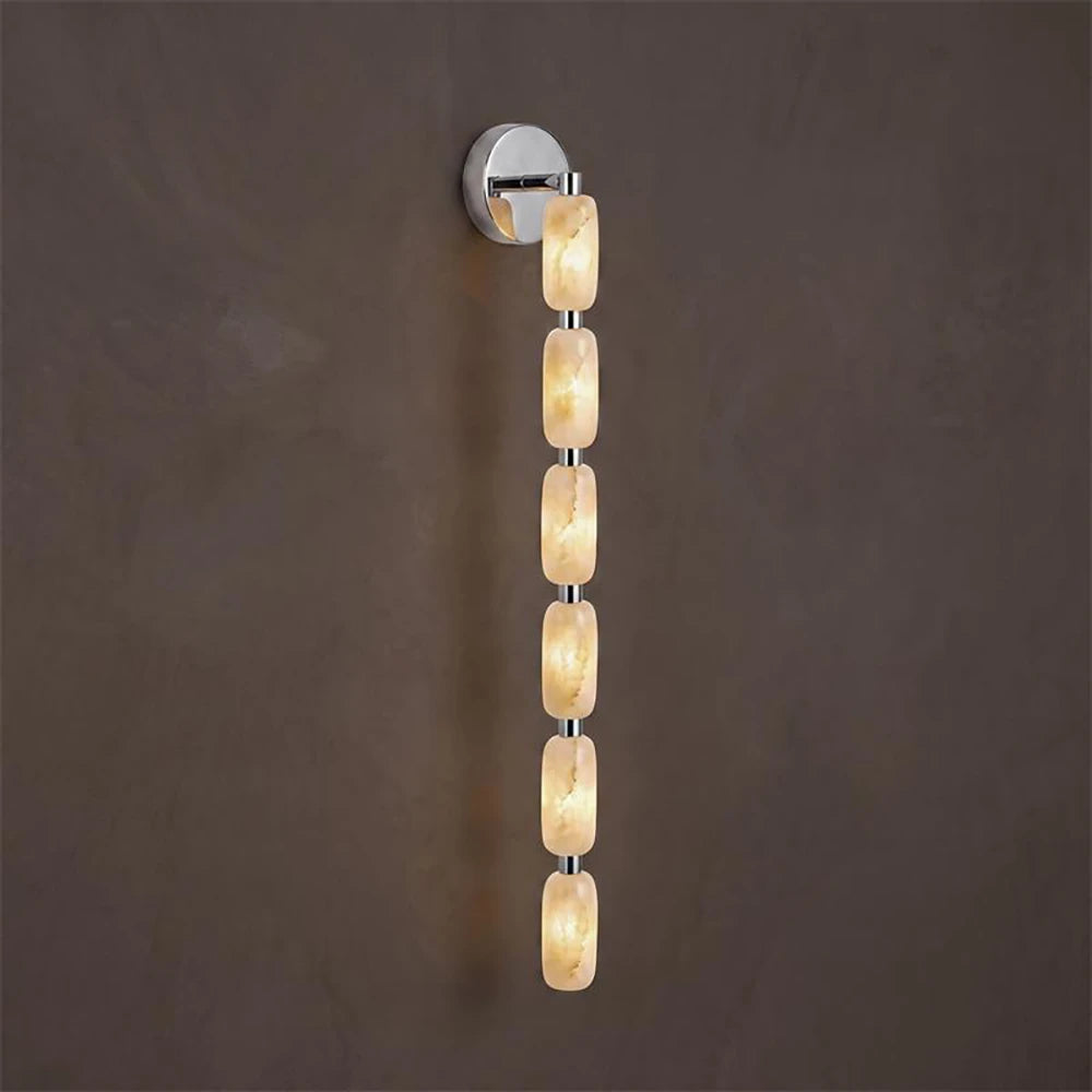Chaplet Beaded Alabaster Wall Sconce