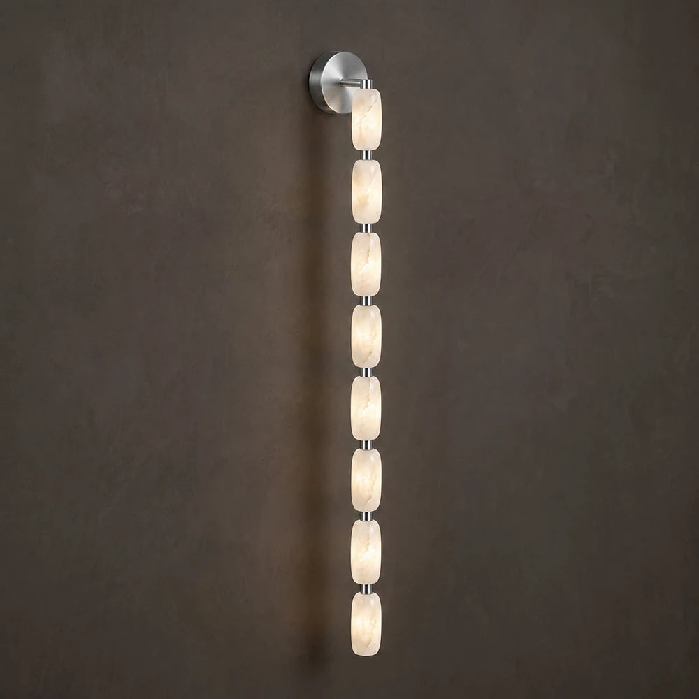 Chaplet Beaded Alabaster Wall Sconce
