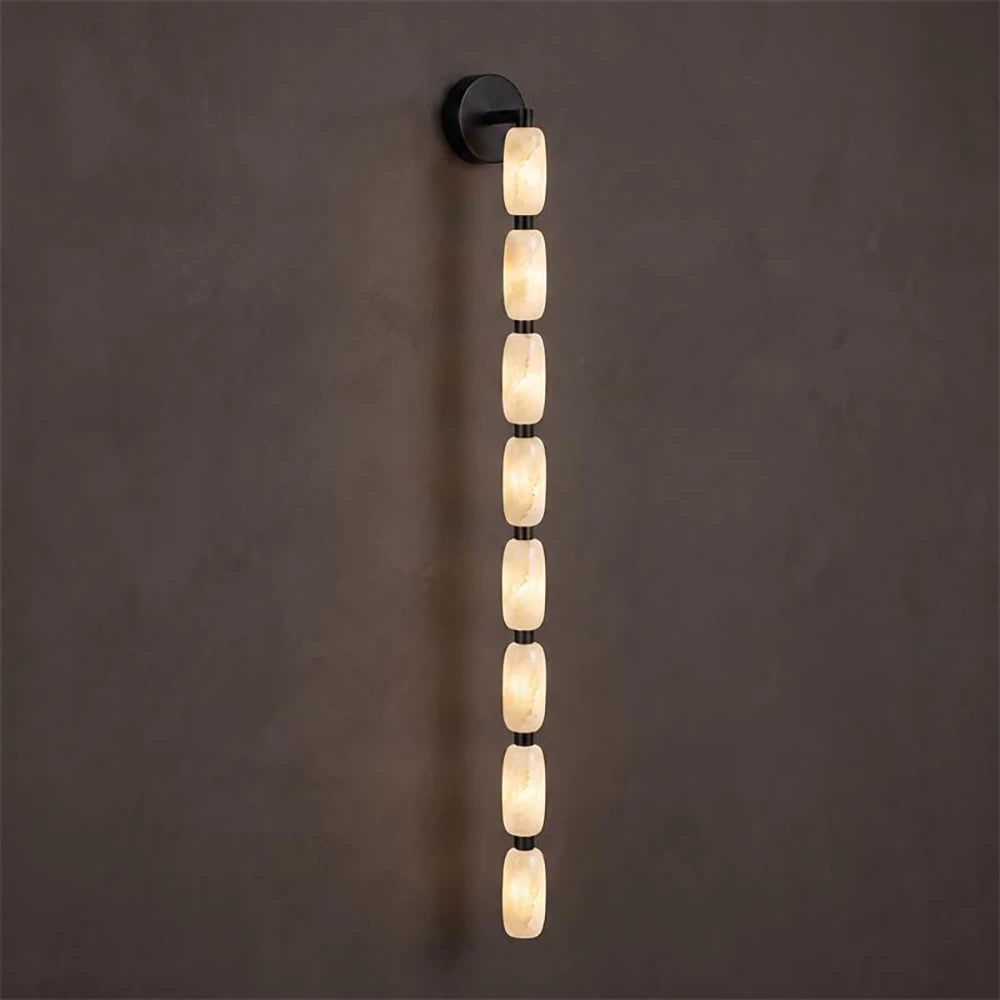 Chaplet Beaded Alabaster Wall Sconce