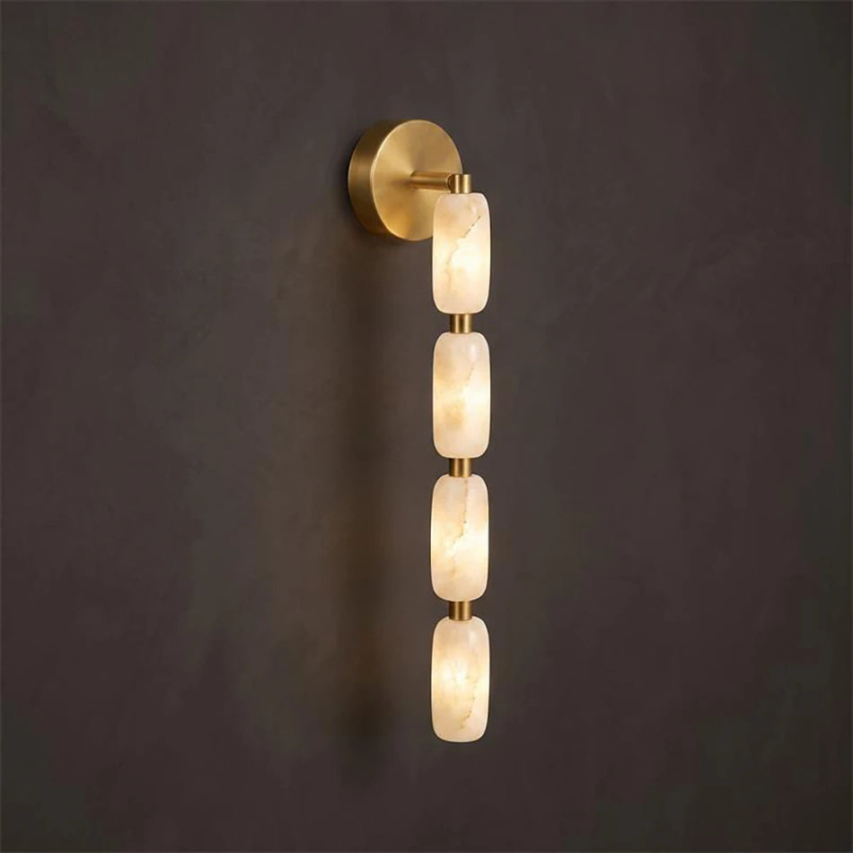Chaplet Beaded Alabaster Wall Sconce