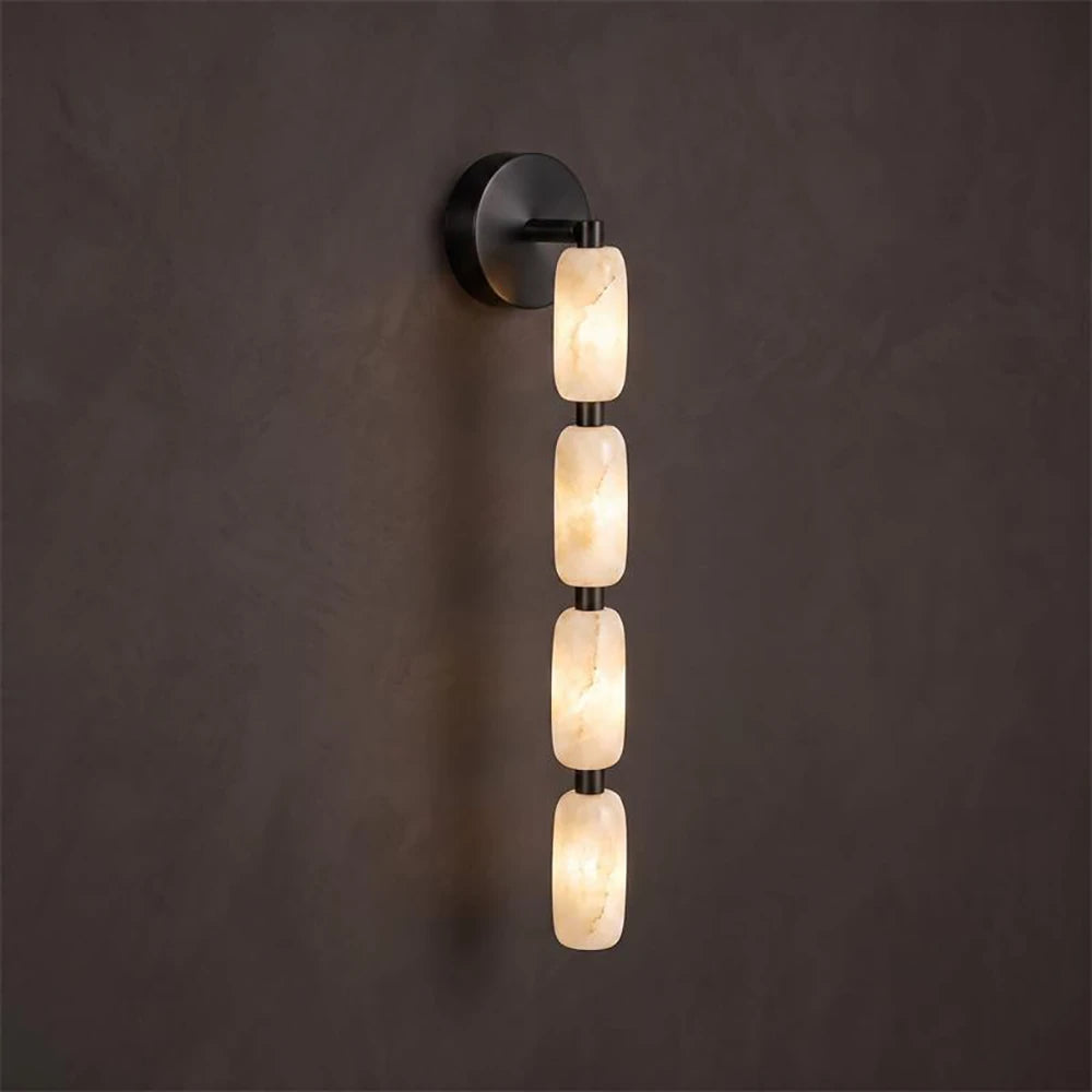 Chaplet Beaded Alabaster Wall Sconce