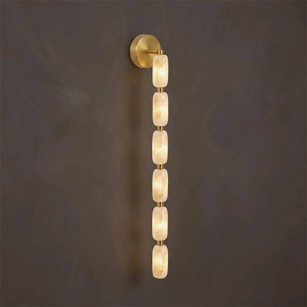 Chaplet Beaded Alabaster Wall Sconce