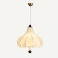 Chestnut Fabric Pendant Light ∅ 15.7″ x H 18.9″ / Walnut Color & Beige Pendant light