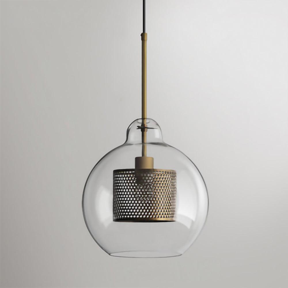 Chiswick Glass Pendant Light Pear ? 9.8″ x H 11″ / Dia 25cm x H 28cm / Copper plating / Clear Pendant light