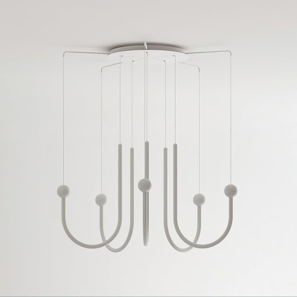 Chord Point Pendant Light ∅ 40.9″ x H 35.4″ / Dia 104cm x H 90cm / White / Warm Light Pendant light
