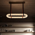 Circle Alabaster Chandelier Chandelier