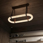 Circle Alabaster Chandelier Chandelier