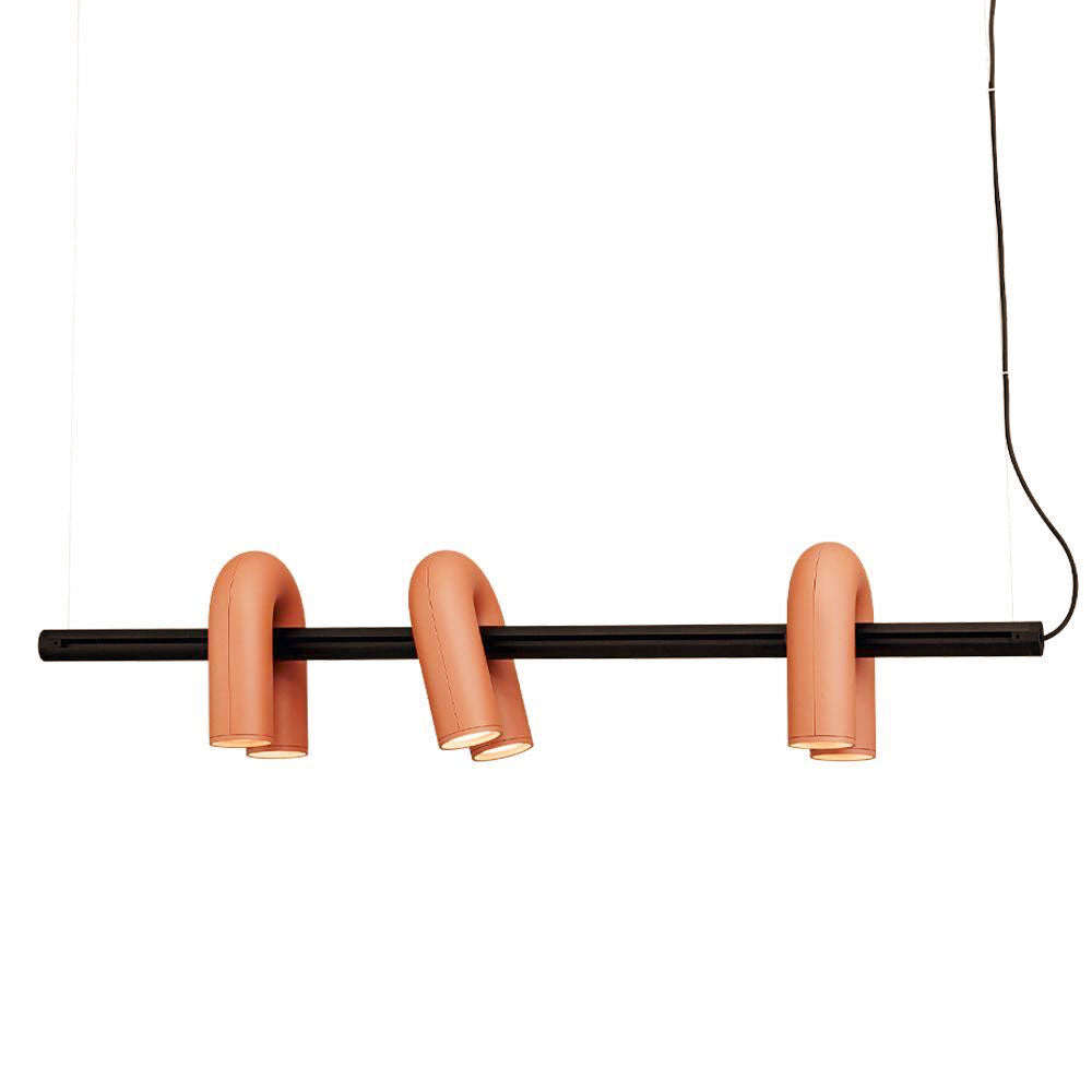 Cirkus Chandelier 3 Heads L 47.2″ x H 9.4″ / L 120cm x H 24cm (Power: ~42W) / Orange / Warm White Chandelier