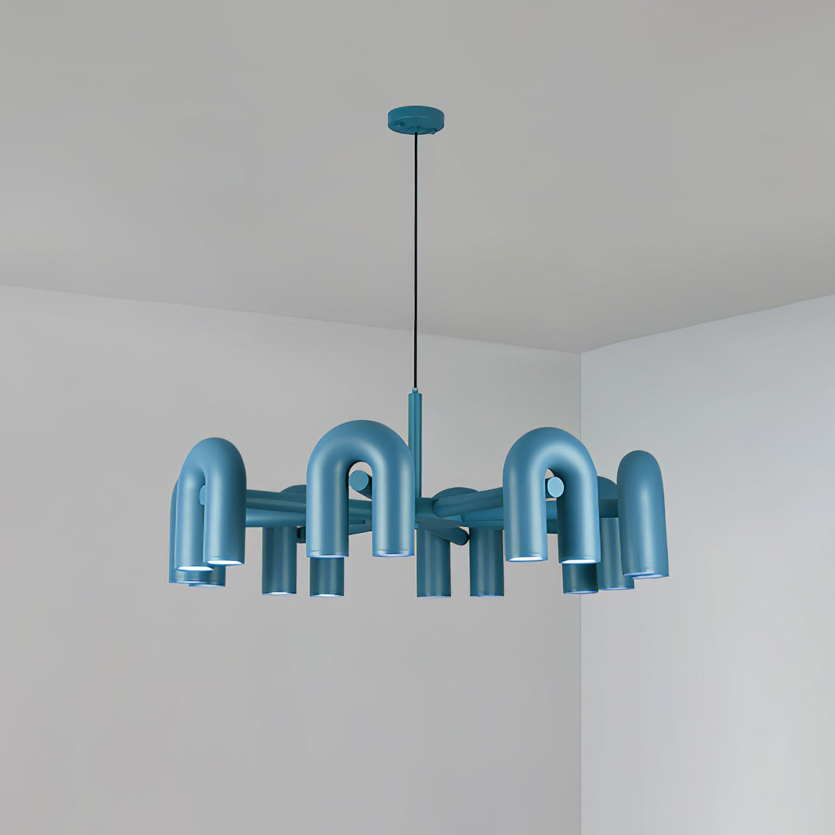 Cirkus Chandelier 8 Heads ? 39.4″ x H 14.8″ / Dia 100cm x H 37.5cm (Power: ~100W) / Blue / Warm White Chandelier