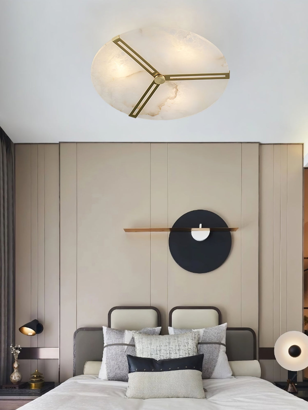 Clocks Alabaster Ceiling Light