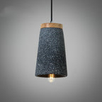Coburg Wood Cement Pendant Light ∅ 5.5″ x H 9.1″ / Dia 14cm x H 23cm / Black Pendant light
