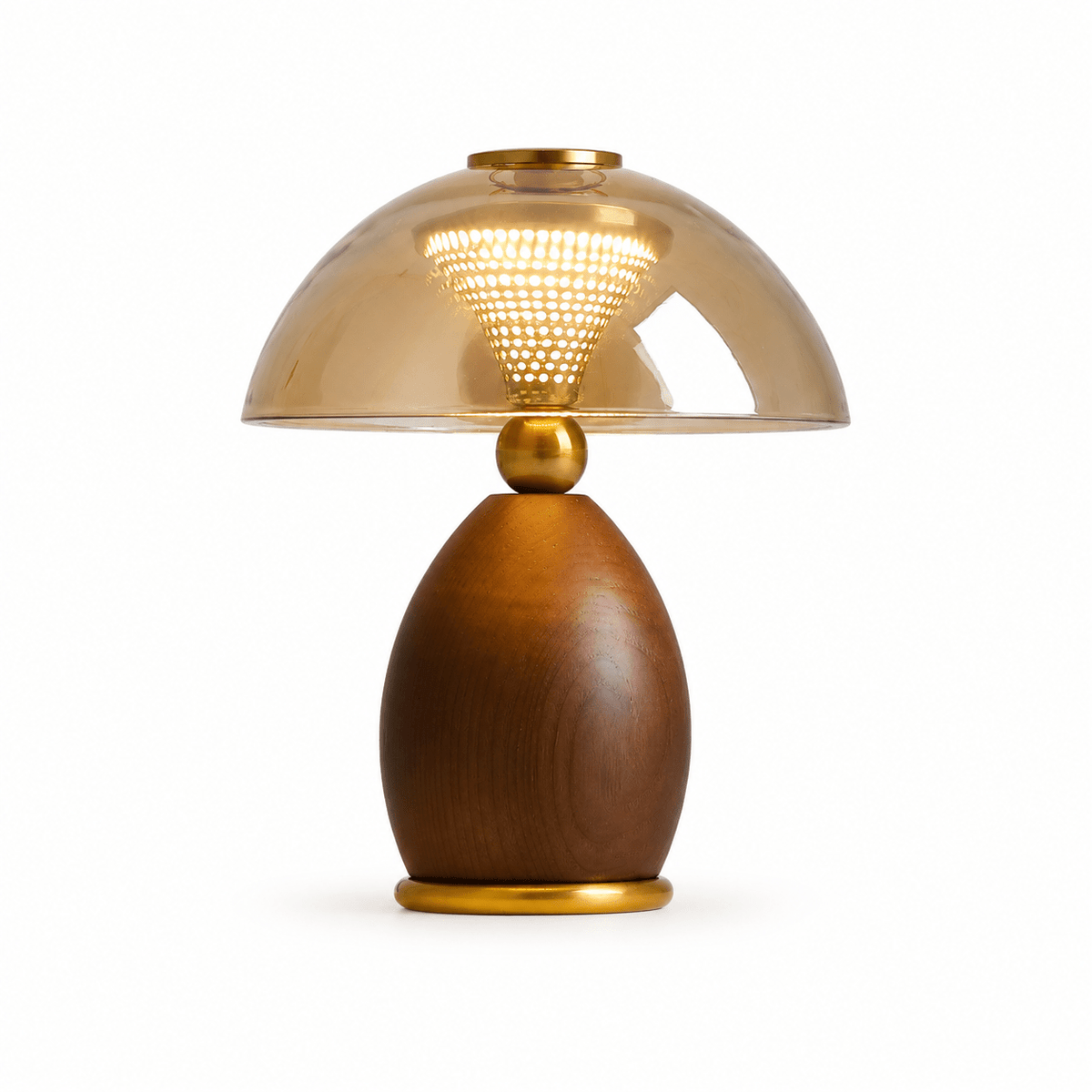 Cognac Disc Table Lamp