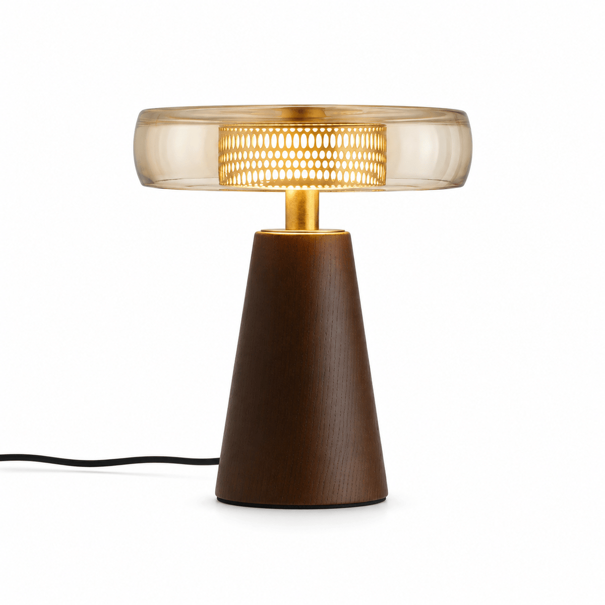 Cognac Disc Table Lamp