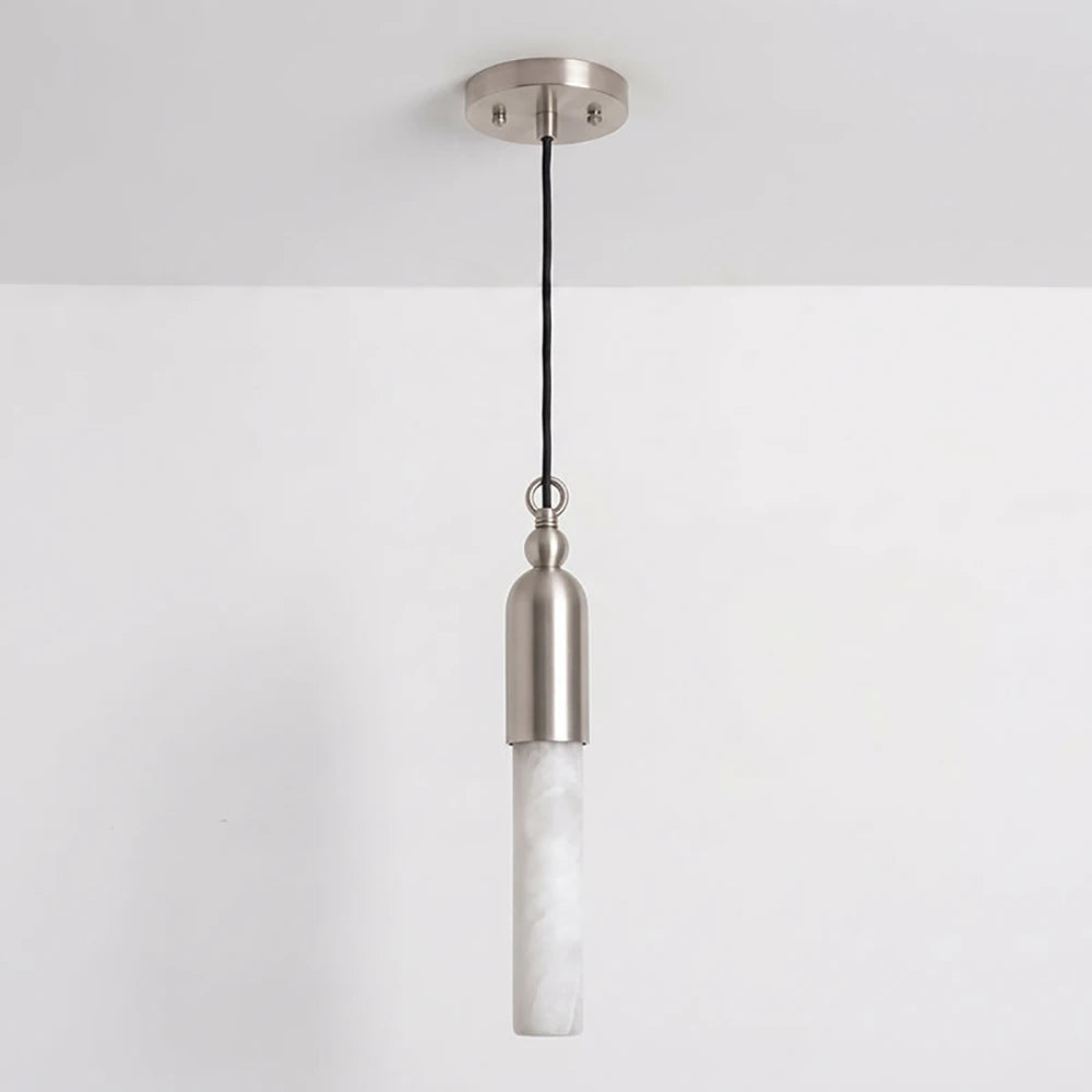 Colonnette Alabaster Rod Mini Pendant Light