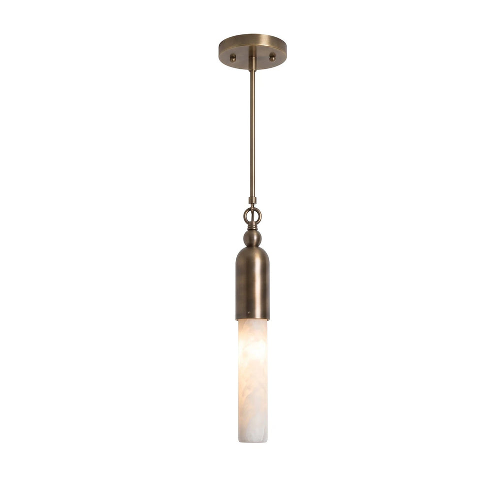 Colonnette Alabaster Rod Mini Pendant Light