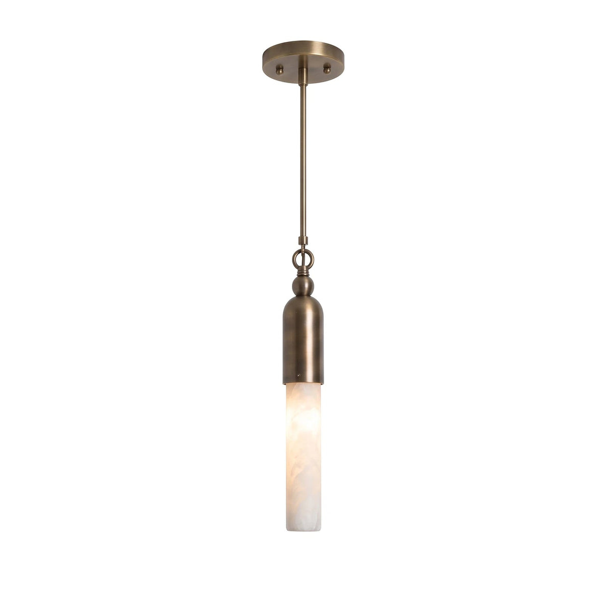 Colonnette Alabaster Rod Mini Pendant Light