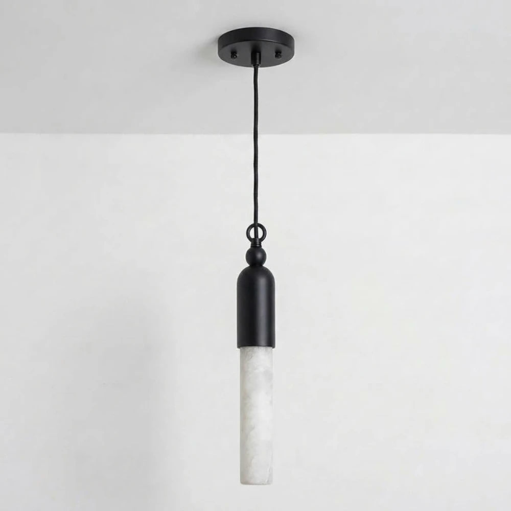 Colonnette Alabaster Rod Mini Pendant Light