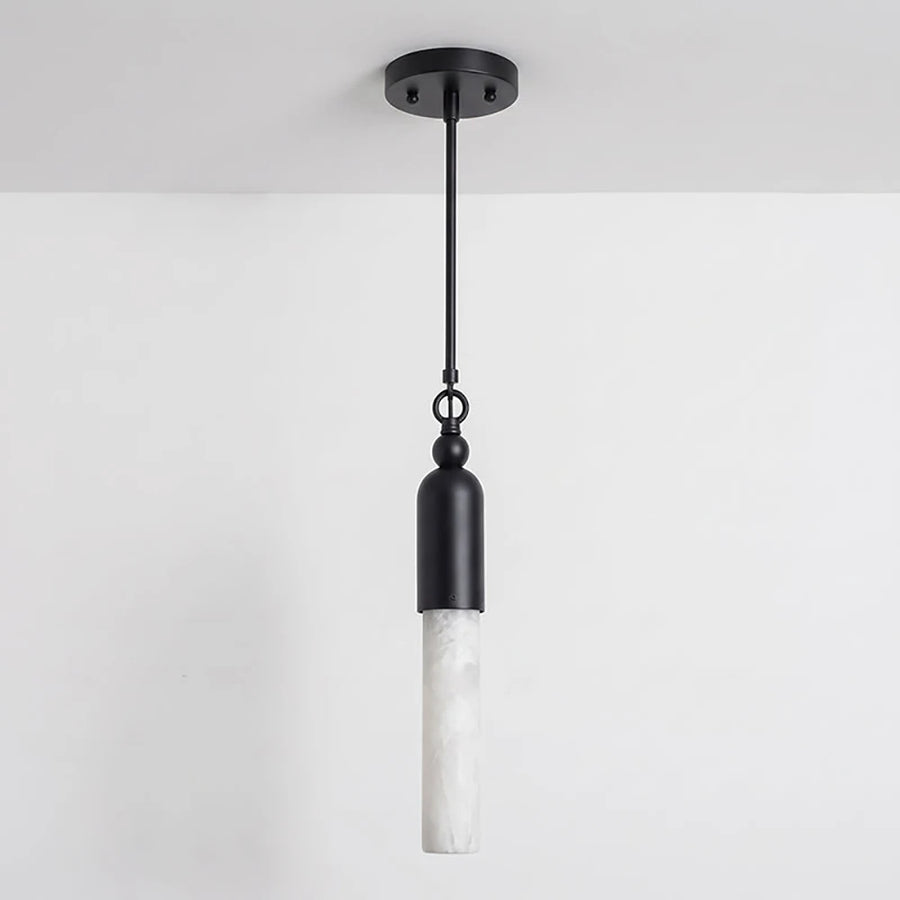 Colonnette Alabaster Rod Mini Pendant Light