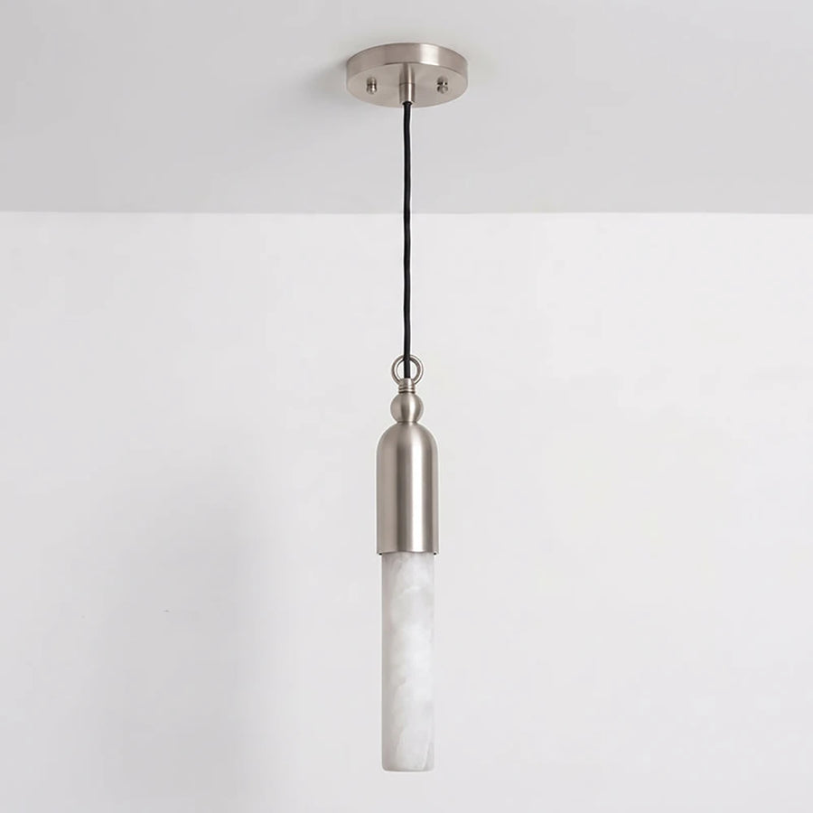 Colonnette Alabaster Rod Mini Pendant Light