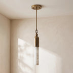 Colonnette Alabaster Rod Mini Pendant Light