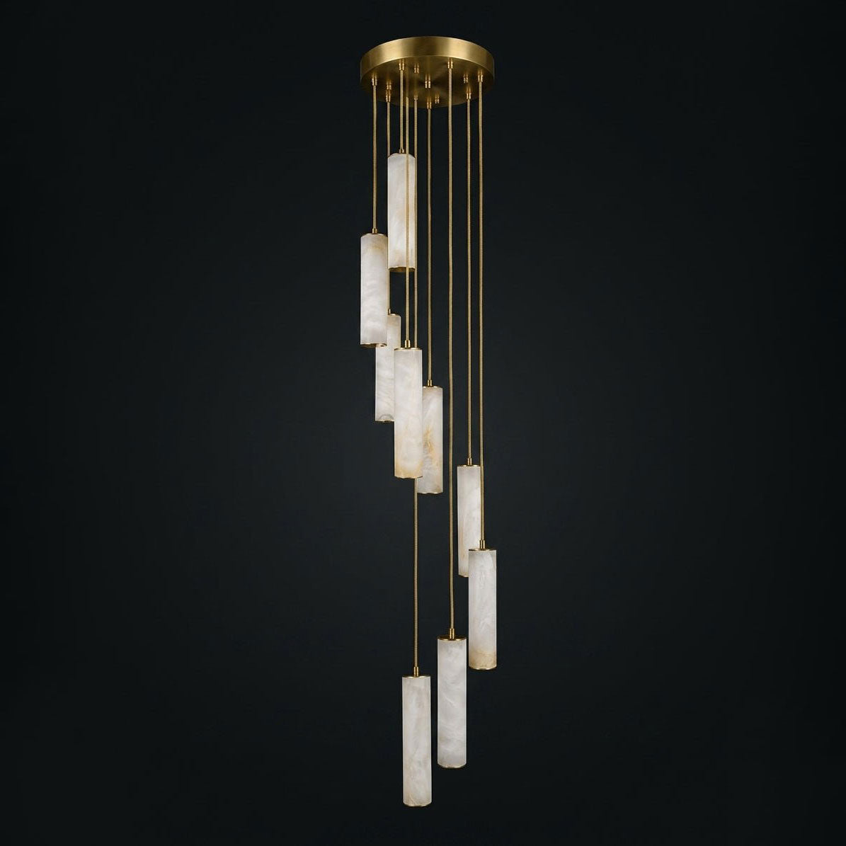 Column Alabaster Staircase Chandelier