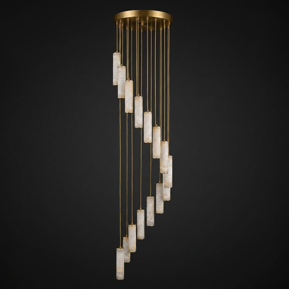 Column Alabaster Staircase Chandelier
