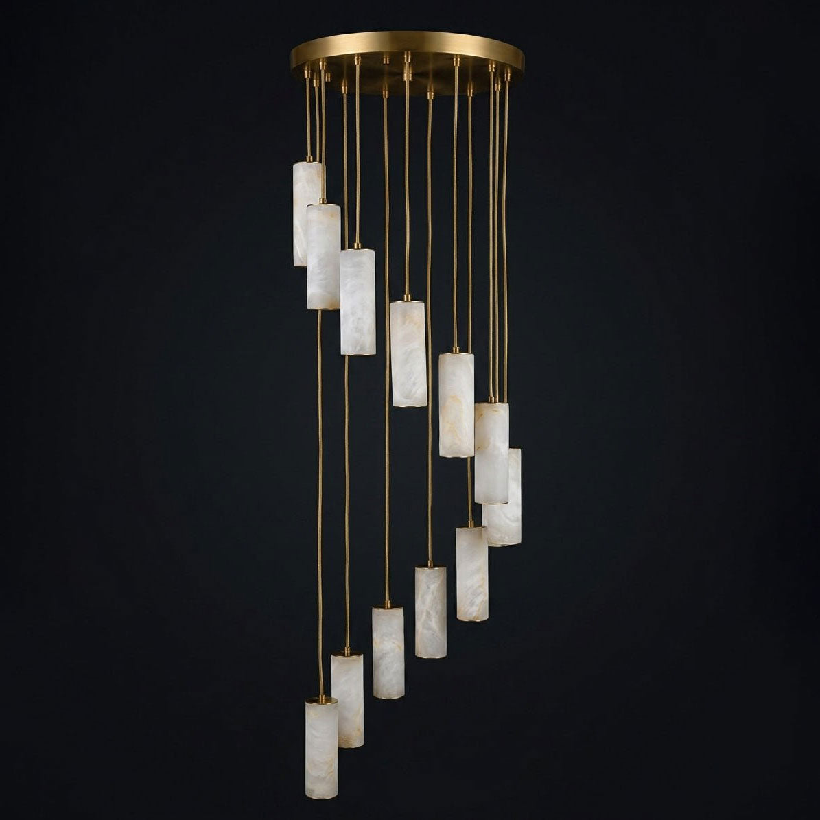 Column Alabaster Staircase Chandelier
