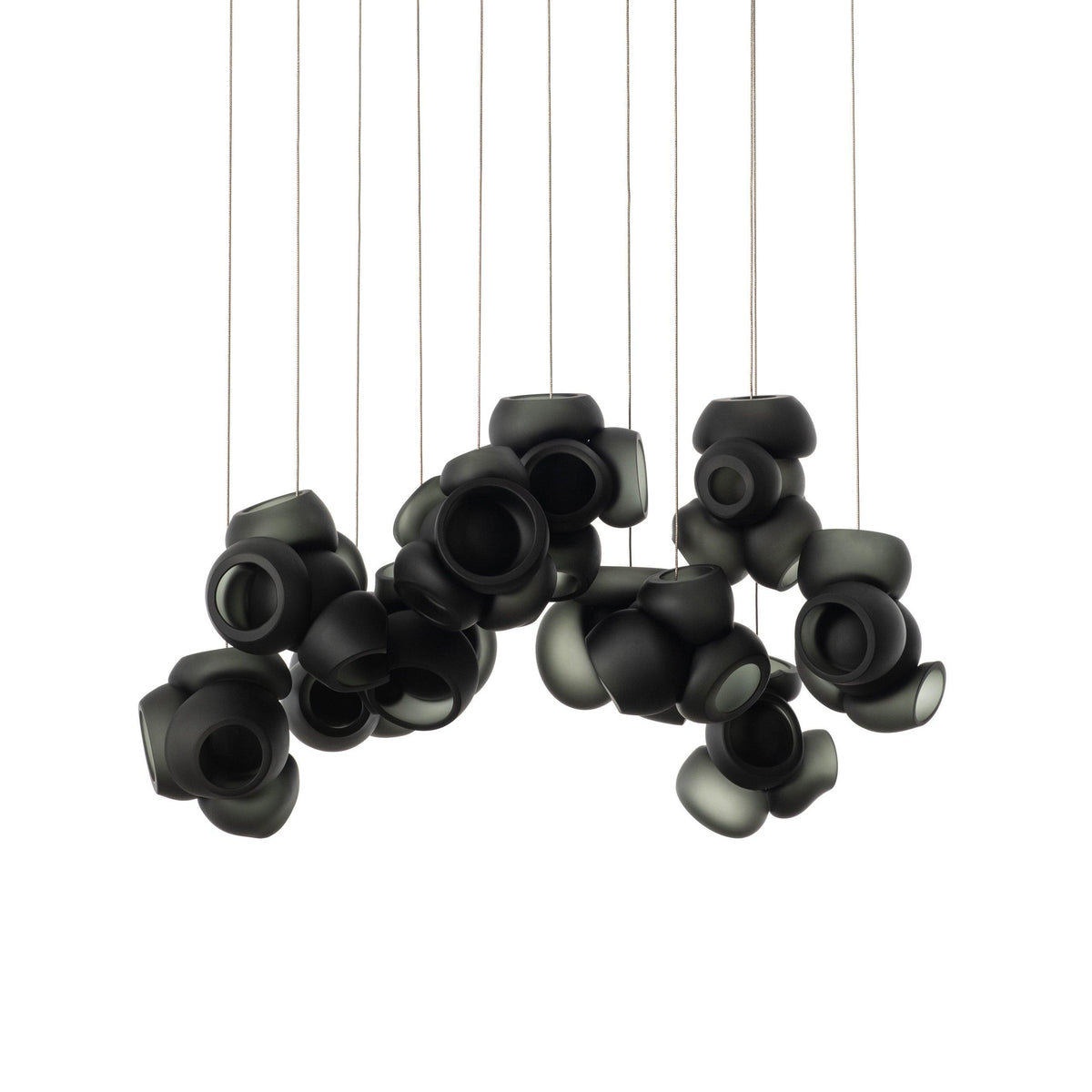 Bubbles Cluster Pendant Light 11Heads ? 20″ x H 78.7″ / Dia 50.8cm x H 200cm / Black / Warm Light Pendant light