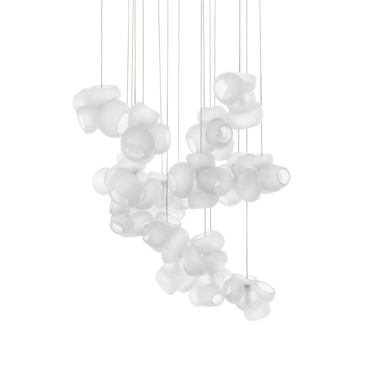 Bubbles Cluster Pendant Light 16Heads ? 23.6″ x H 78.7″ / Dia 60cm x H 200cm / White / Warm Light Pendant light