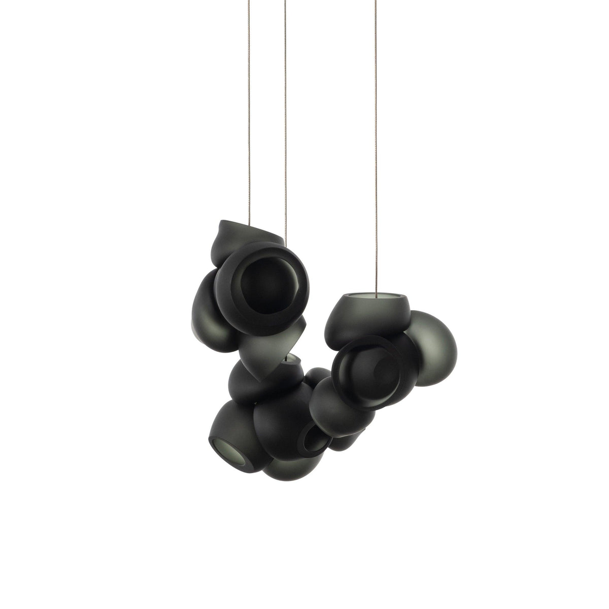 Bubbles Cluster Pendant Light 3Heads ? 11.8″ x H 59.1″ / Dia 30cm x H 150cm / Black / Warm Light Pendant light