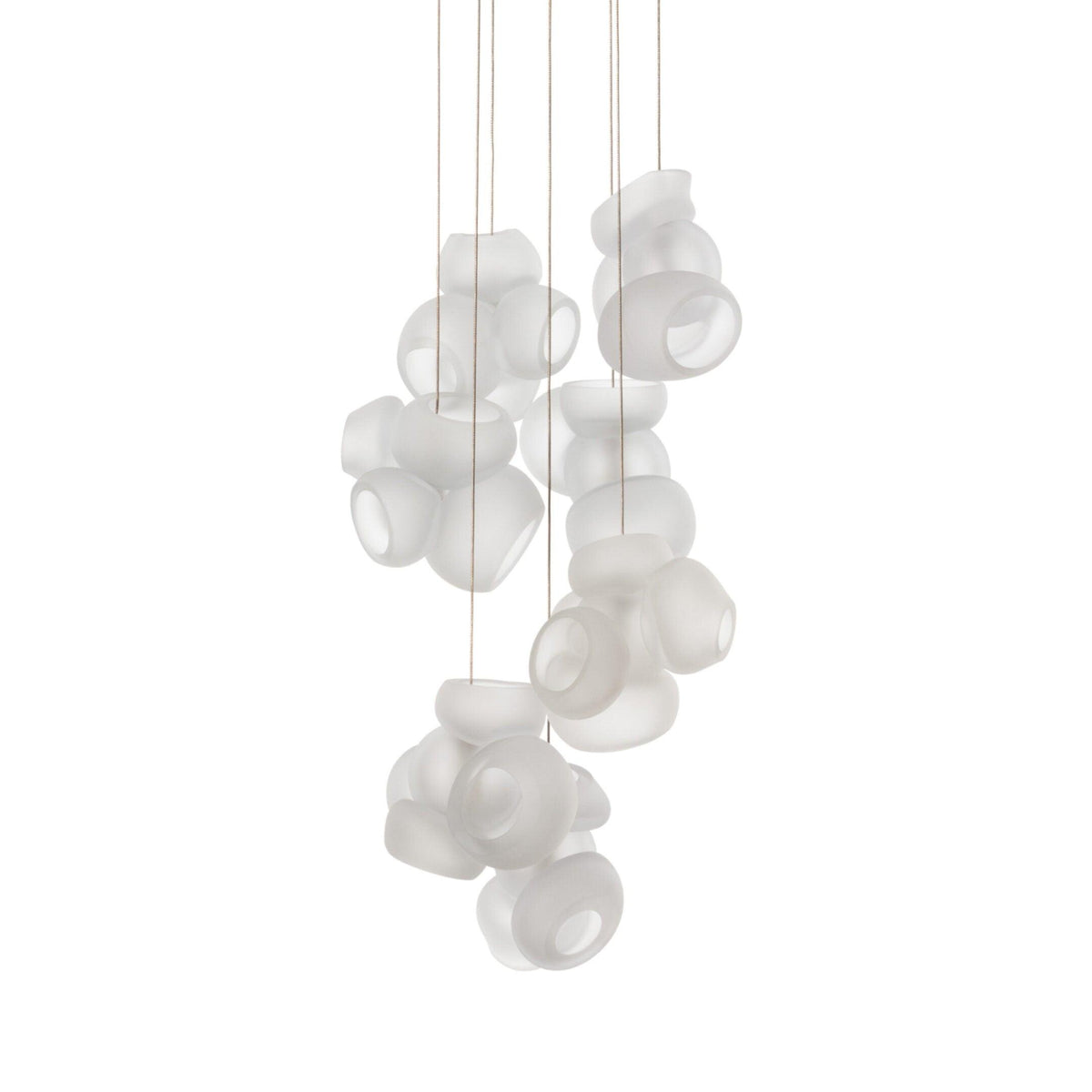 Bubbles Cluster Pendant Light 7Heads ? 11.8″ x H 59.1″ / Dia 30cm x H 150cm / White / Warm Light Pendant light