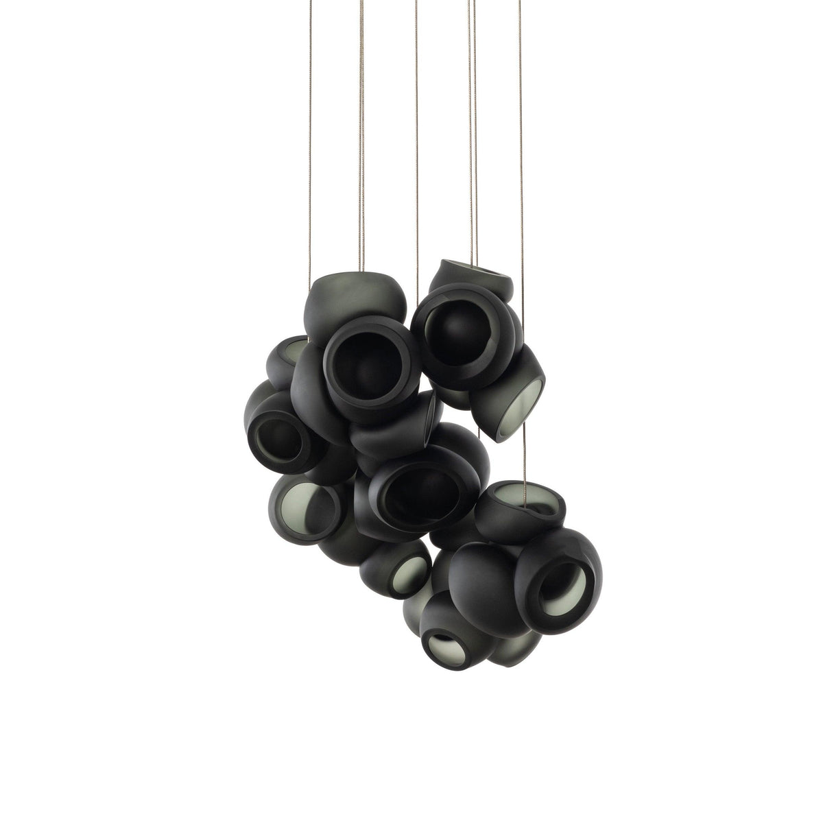 Bubbles Cluster Pendant Light 7Heads ? 11.8″ x H 59.1″ / Dia 30cm x H 150cm / Black / Warm Light Pendant light