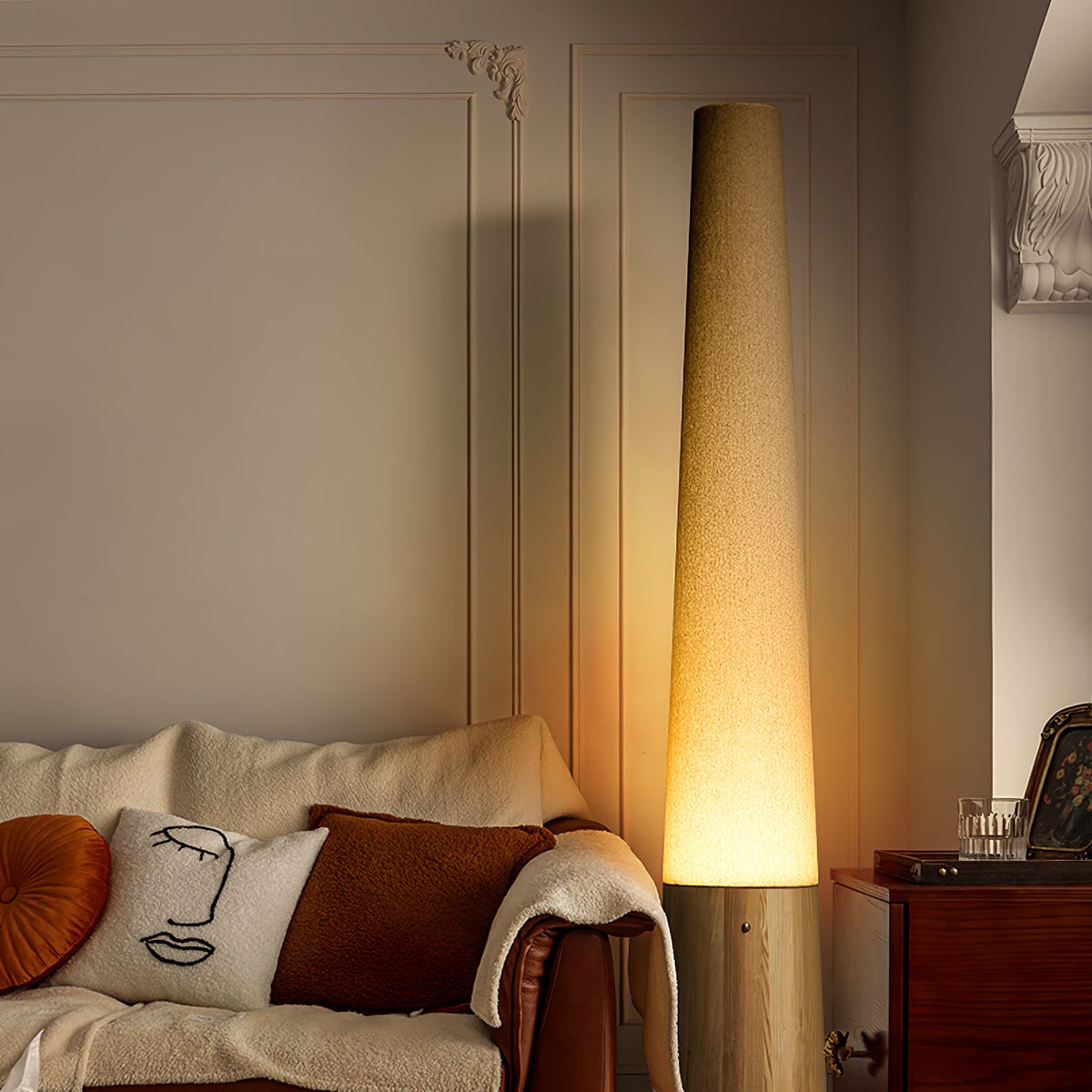 Cone Wooden Floor Lamp