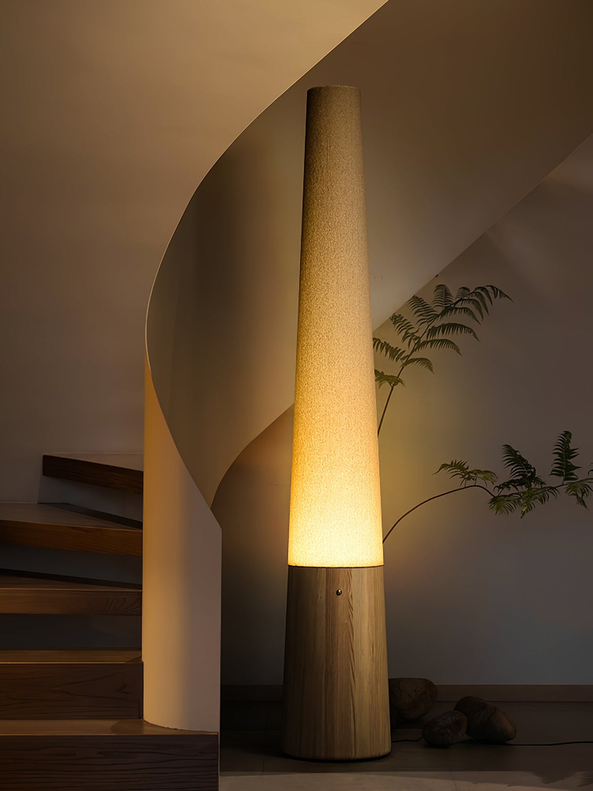 Cone Wooden Floor Lamp
