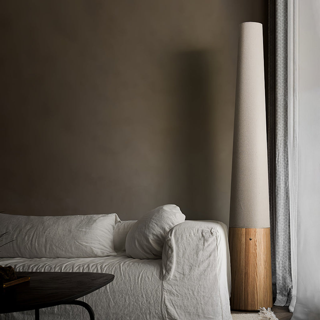 Cone Wooden Floor Lamp